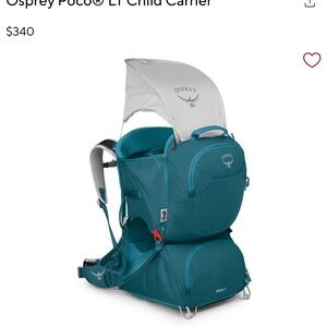 Osprey Poco LT Child Carrier in Green and Gray